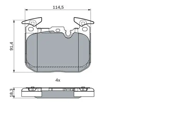 BOSCH Bremsbelagsatz, Scheibenbremse IBOH0986494947