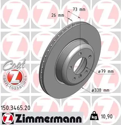 ZIMMERMANN Bremsscheibe IZIN150346520
