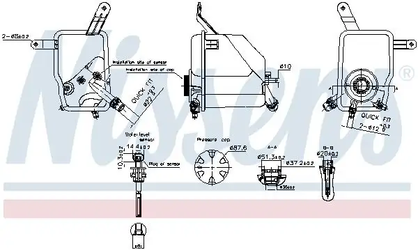 NISSENS Ausgleichsbehälter, Kühlmittel 1,6 l INIS996270