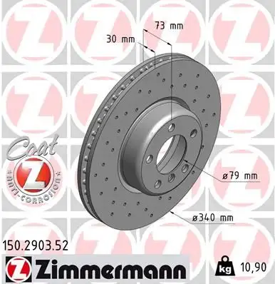 ZIMMERMANN Bremsscheibe IZIN150290352