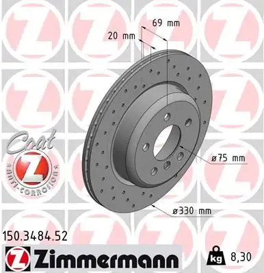 ZIMMERMANN Bremsscheibe IZIN150348452