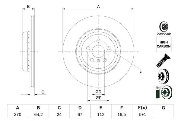 BOSCH Bremsscheibe IBOH0986479G99