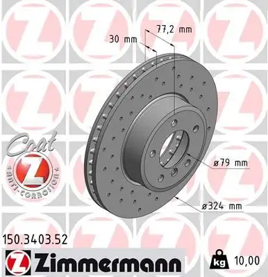 ZIMMERMANN Bremsscheibe IZIN150340352