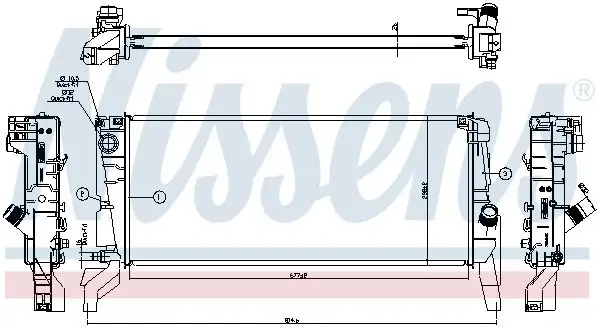 NISSENS Kühler, Motorkühlung INIS606246
