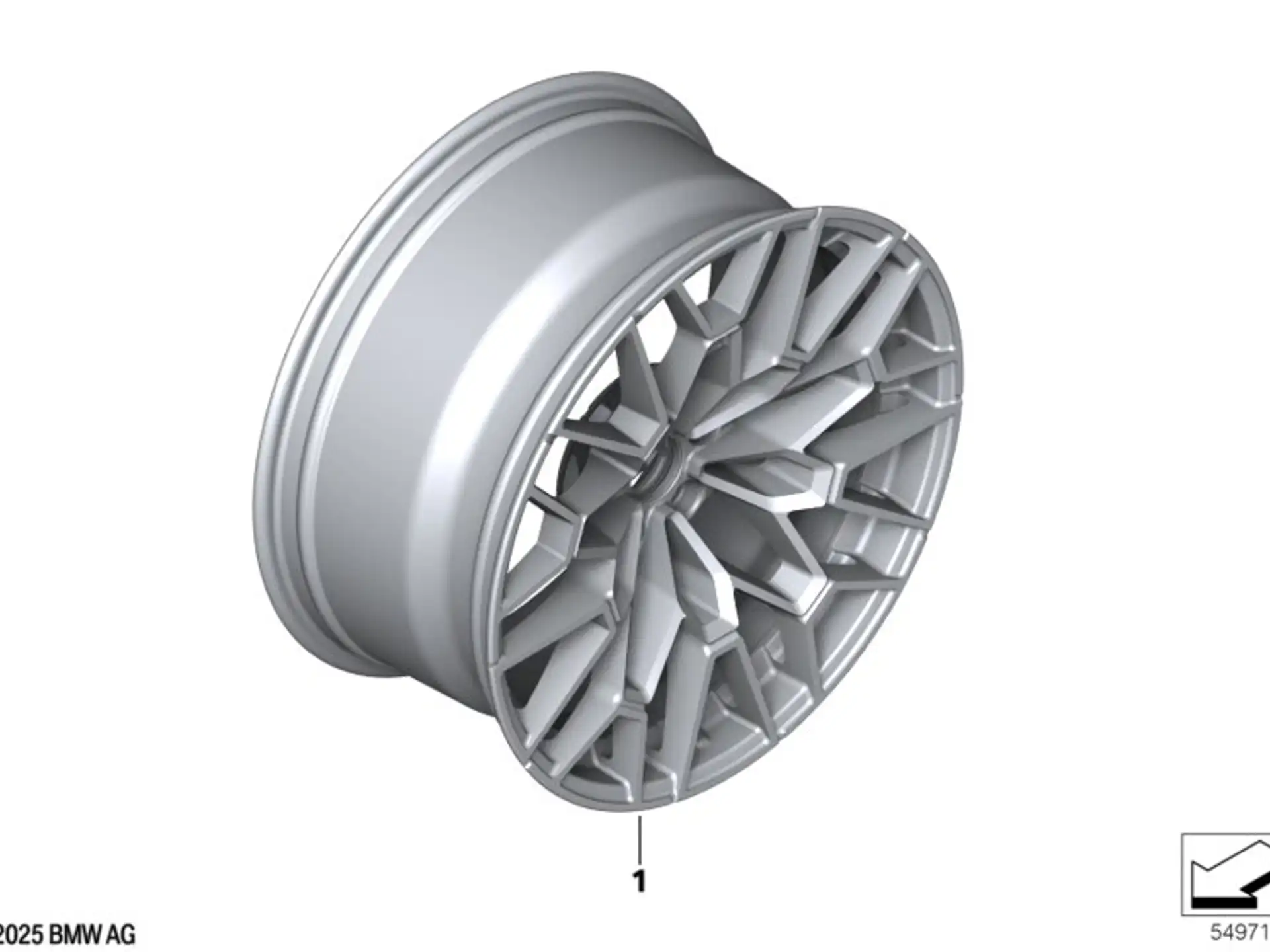 BMW Alufelge Individual LM-Rad Silber 9,5Jx20 ET20 4er G82 LCI