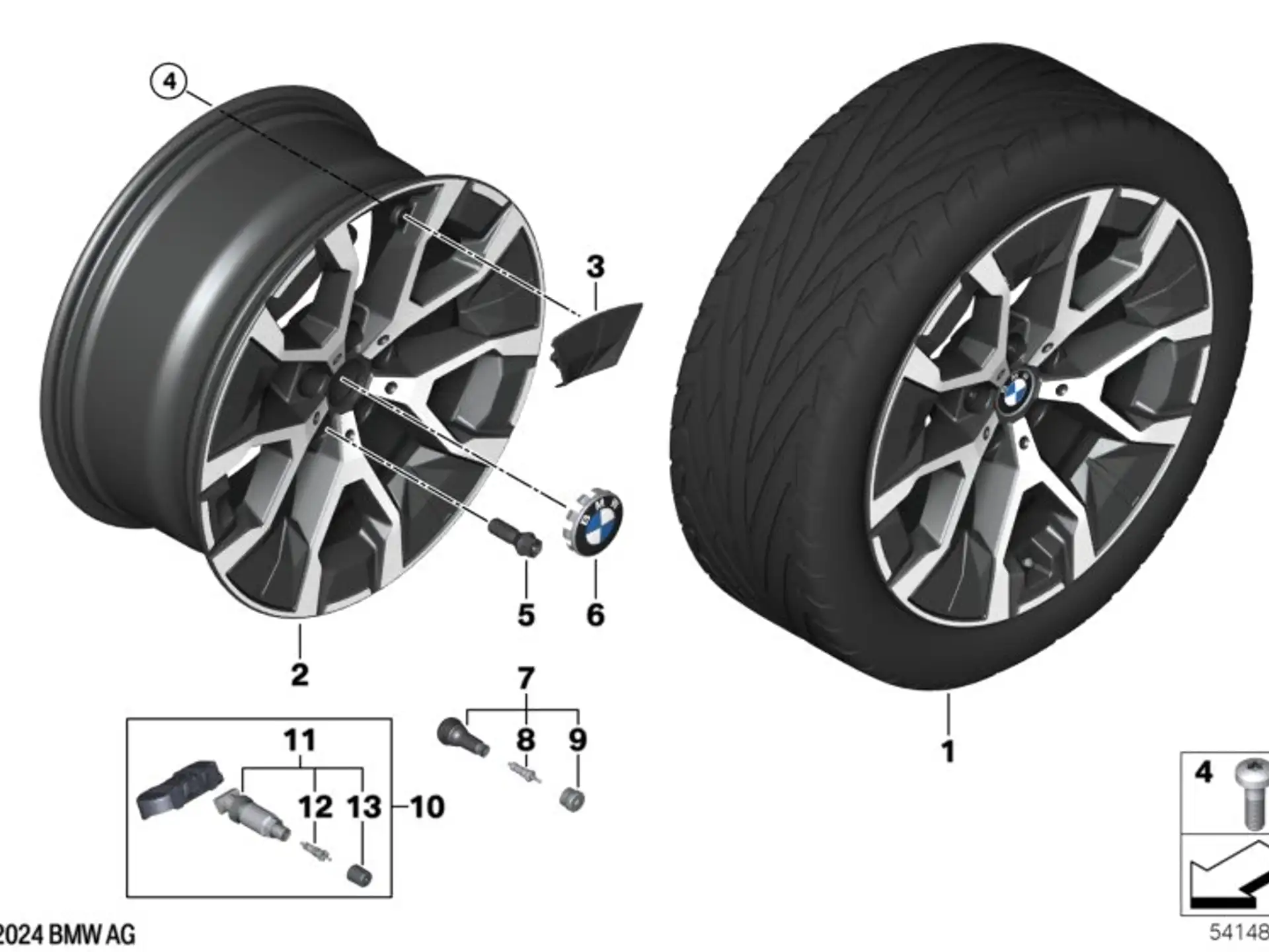 BMW Alufelge Aerodynamik 941 bicolor (midnight grey/hochglanzpoliert) E-8,5Jx19 ET26 X3 G45