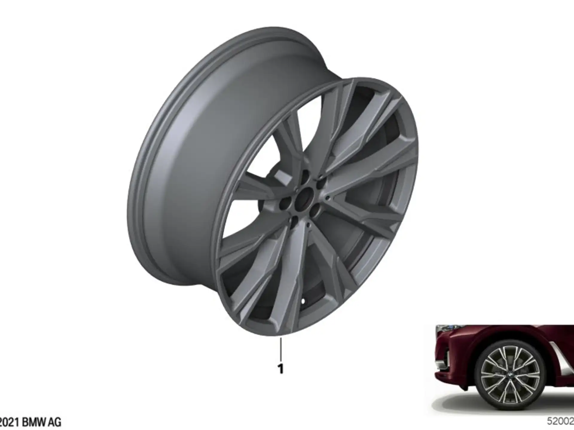 BMW Alufelge Individual Serie orbitgrau 10,5Jx22 ET43 X7 G07