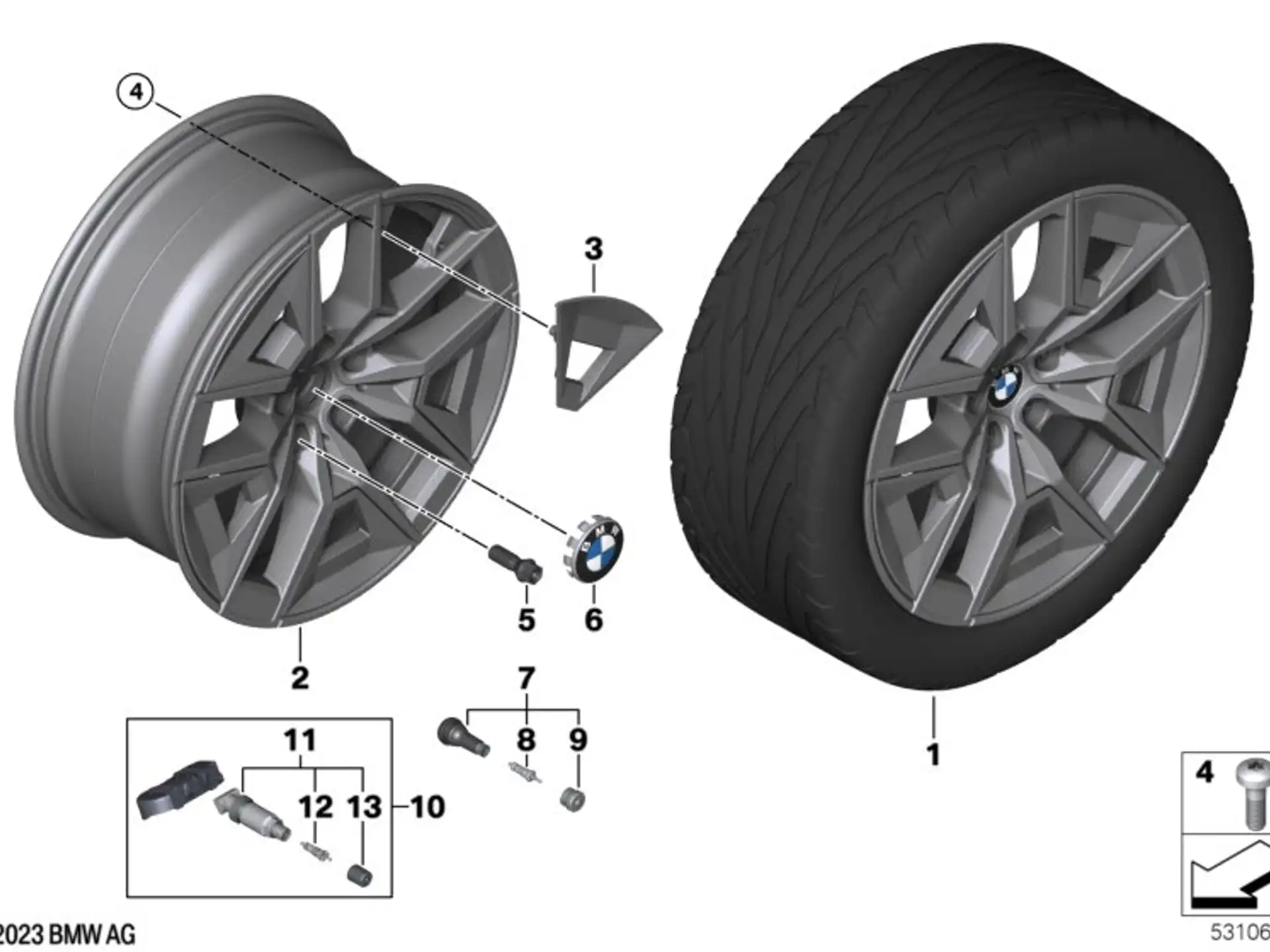 BMW Alufelge Aerodynamik 934 lightning grey 10Jx19 ET46 5er G61