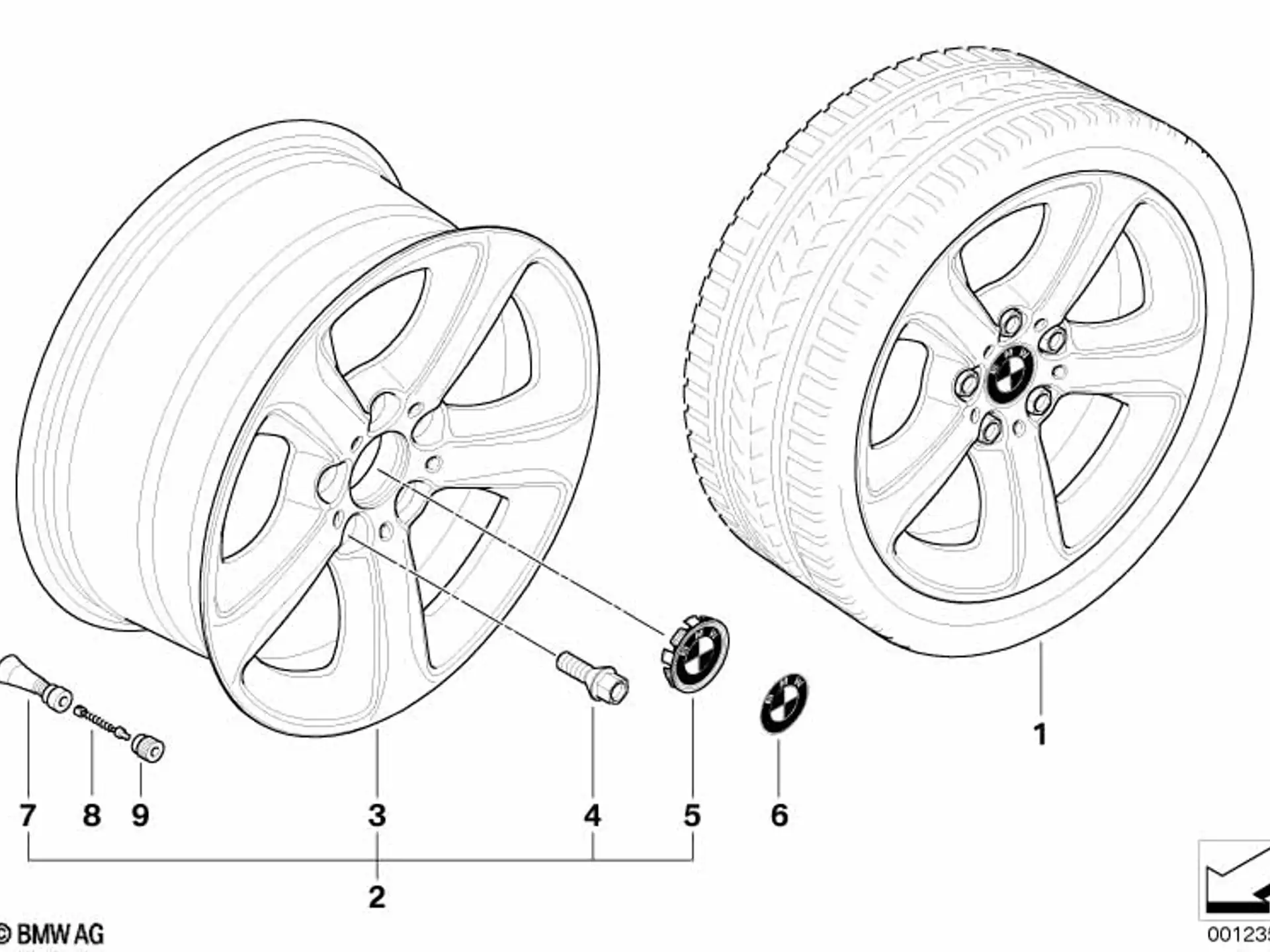 BMW Alufelge Sternspeiche 137 7Jx17 ET47 3er E46