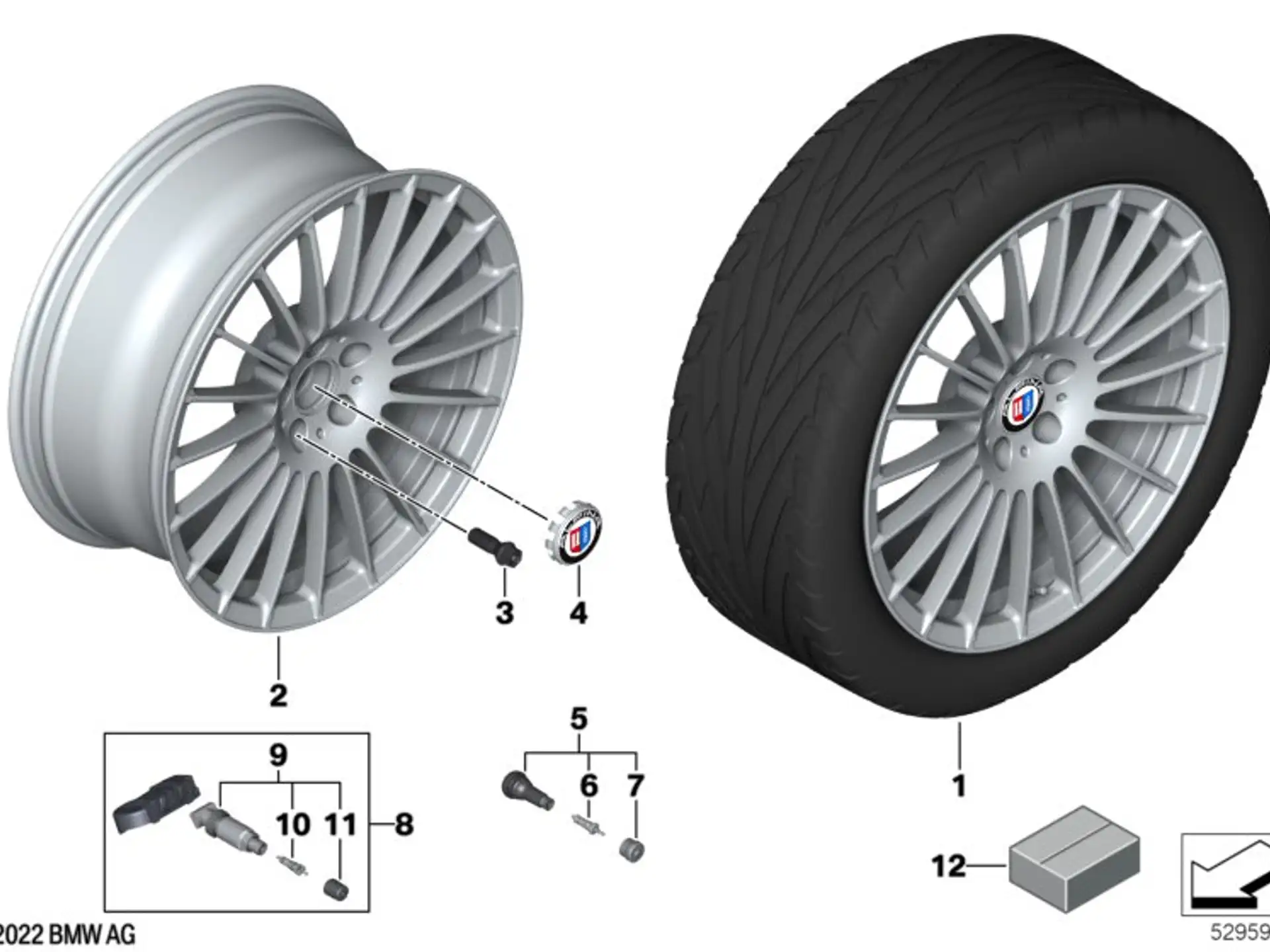 BMW Alufelge CS17 Alpina 10Jx20 ET44 8er G16