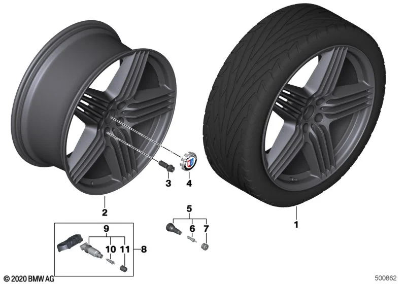 BMW Alufelge Alpina Dynamic D20 9,5Jx21 ET36 X7 G07 