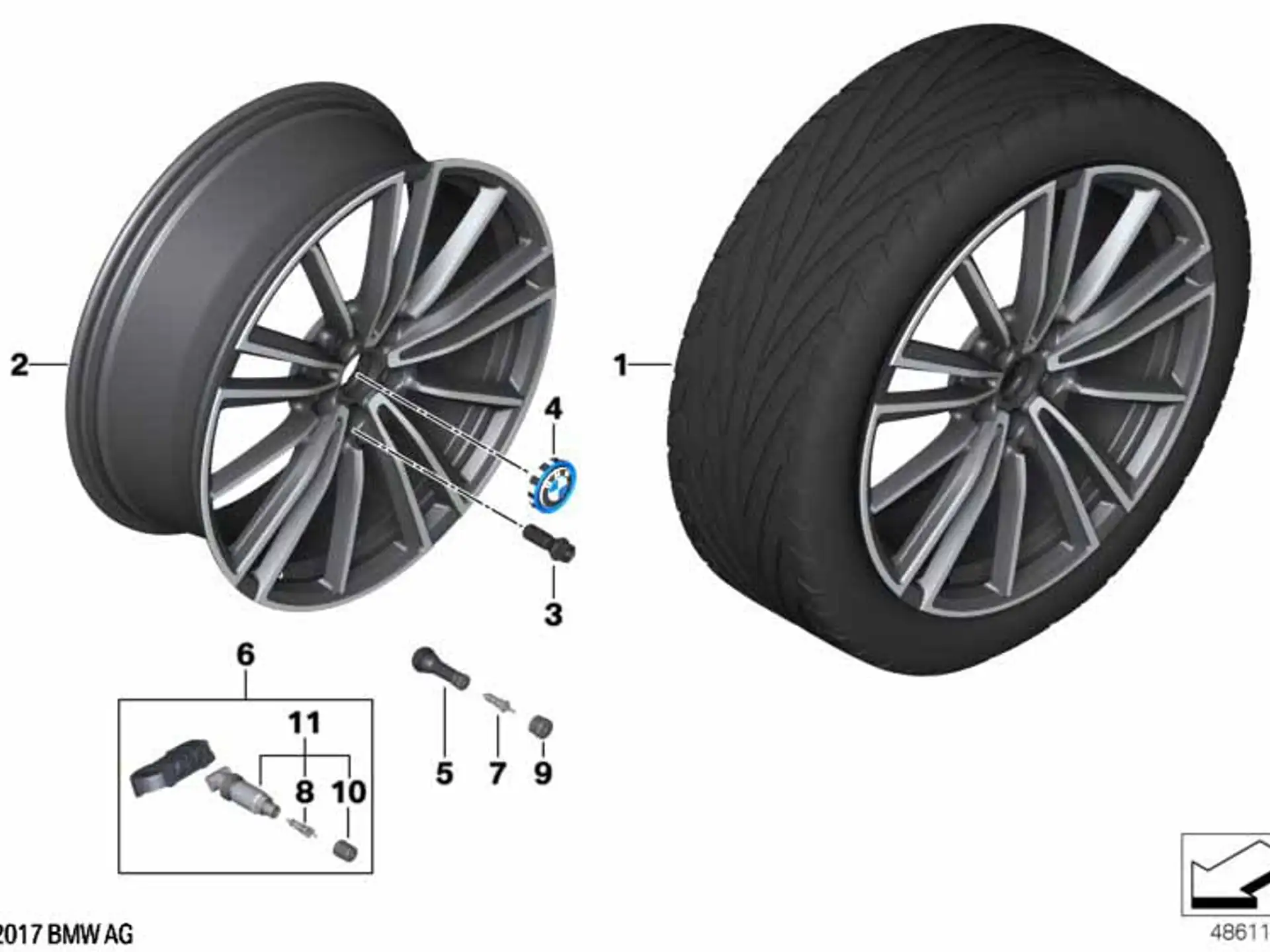 BMW Alufelge Vielspeiche 516 bicolor 7,5Jx20 ET40 i8
