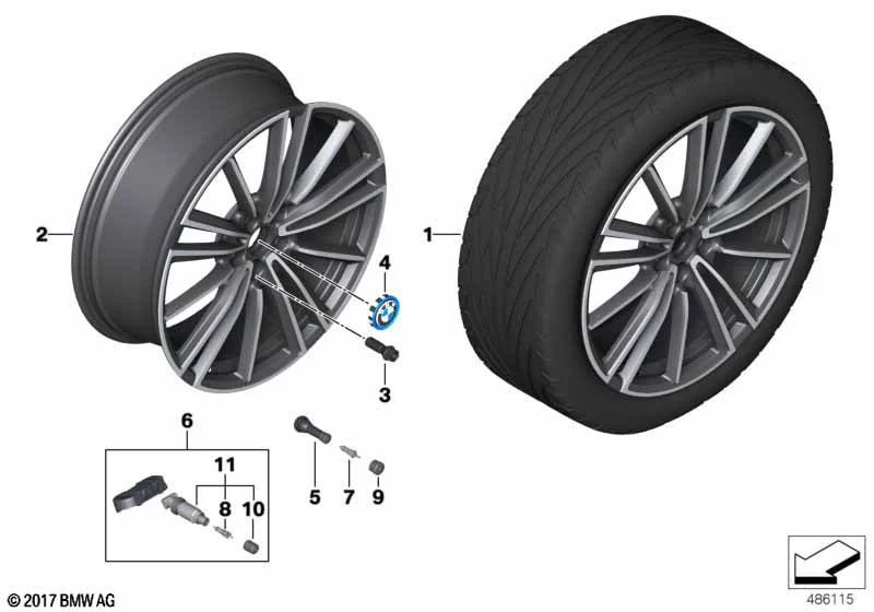 BMW Alufelge Vielspeiche 516 bicolor 8,5Jx20 ET50 i8