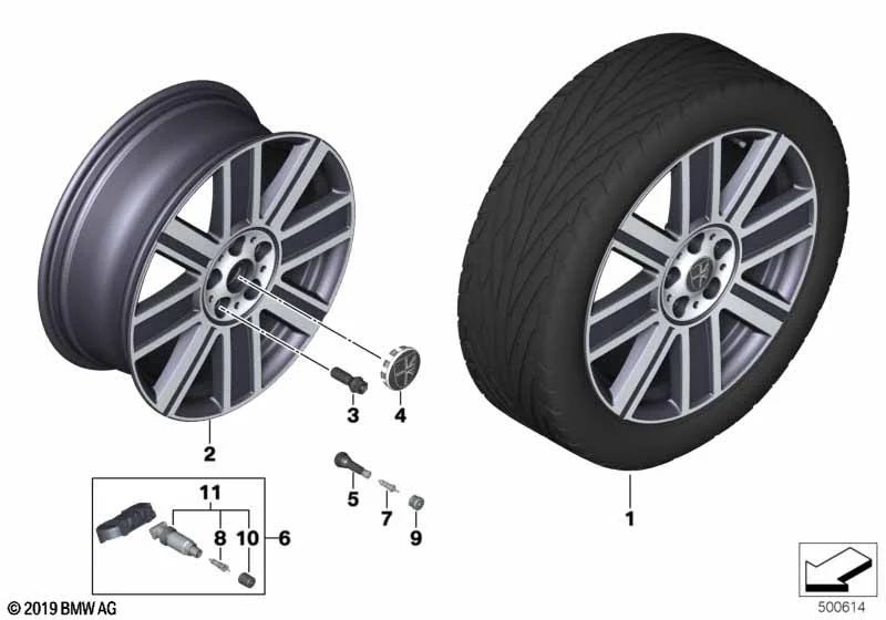 MINI Yours Br. Spoke 820 enigmatic black 8Jx19 ET47 F60