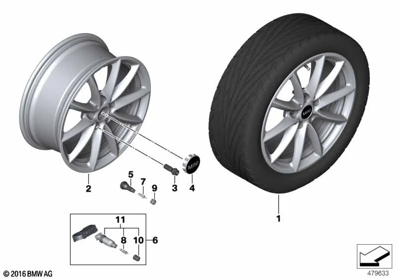 MINI Alufelge Rad Light Spoke 683 ferricgrey 7,5Jx17 ET52 Countryman F60