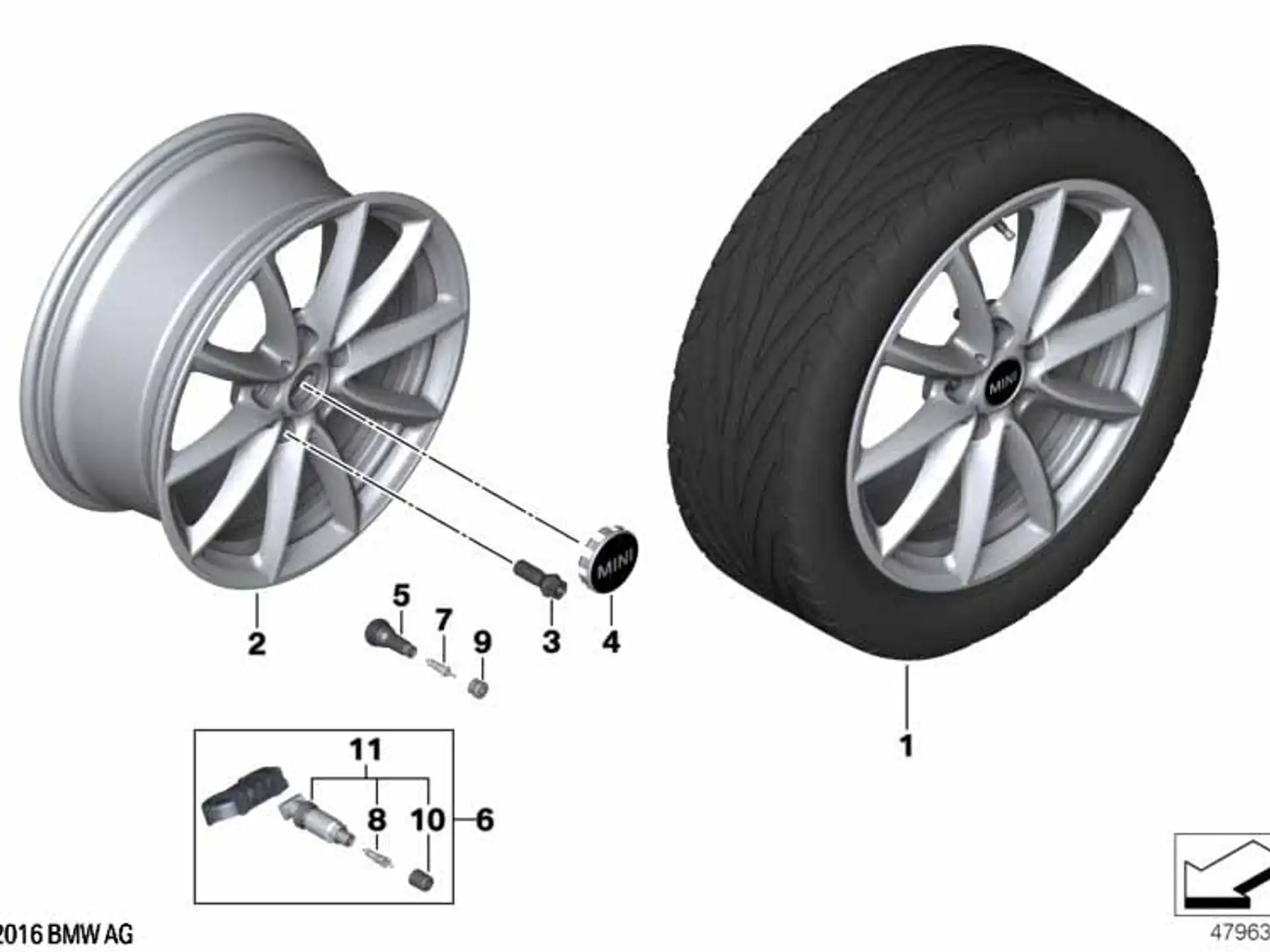 MINI Alufelge Rad Light Spoke 683 ferricgrey 7,5Jx17 ET52 Countryman F60
