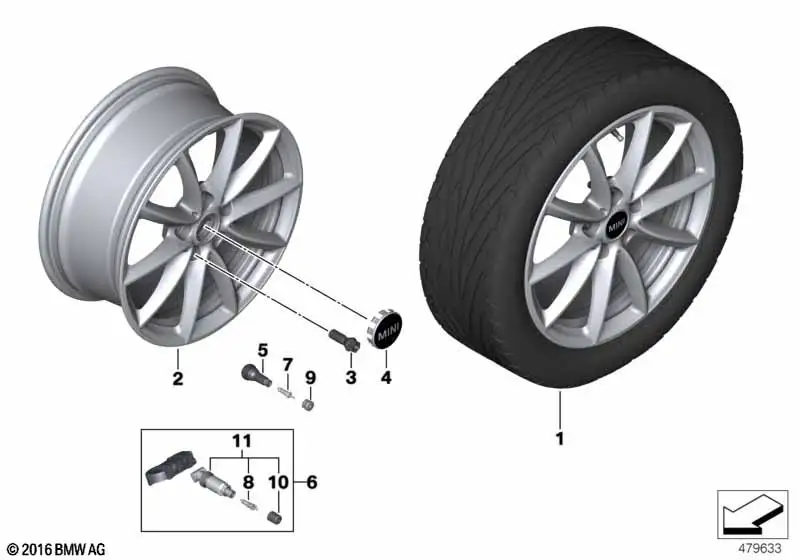 MINI Alufelge Rad Light Spoke 683 ferricgrey 7,5J ET52 Countryman