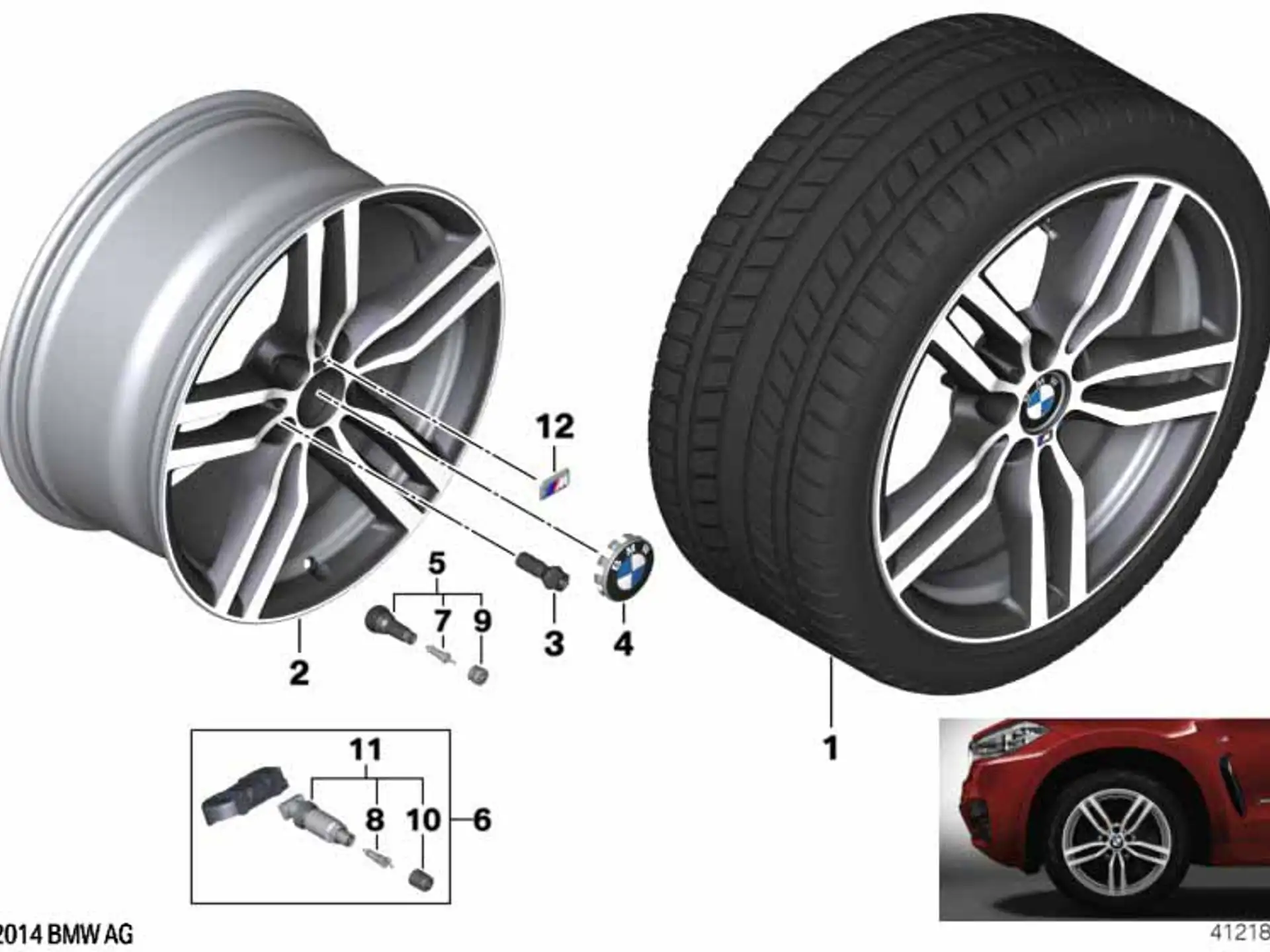 BMW Alufelge M Doppelspeiche 623 ferricgrey 9Jx19 ET18 X6 F16