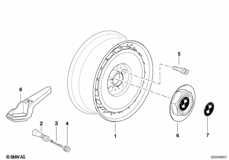 BMW Alufelge Styl.3 geschmiedet 7Jx15 ET20 5er E34 7er E32