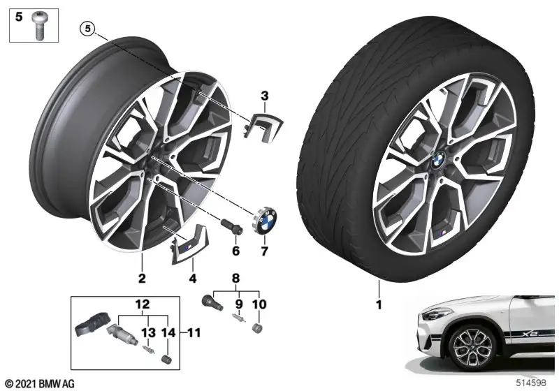 BMW Alufelge Aerodynamik 919M gunmetal grey/glanzgedreht 8J ET47