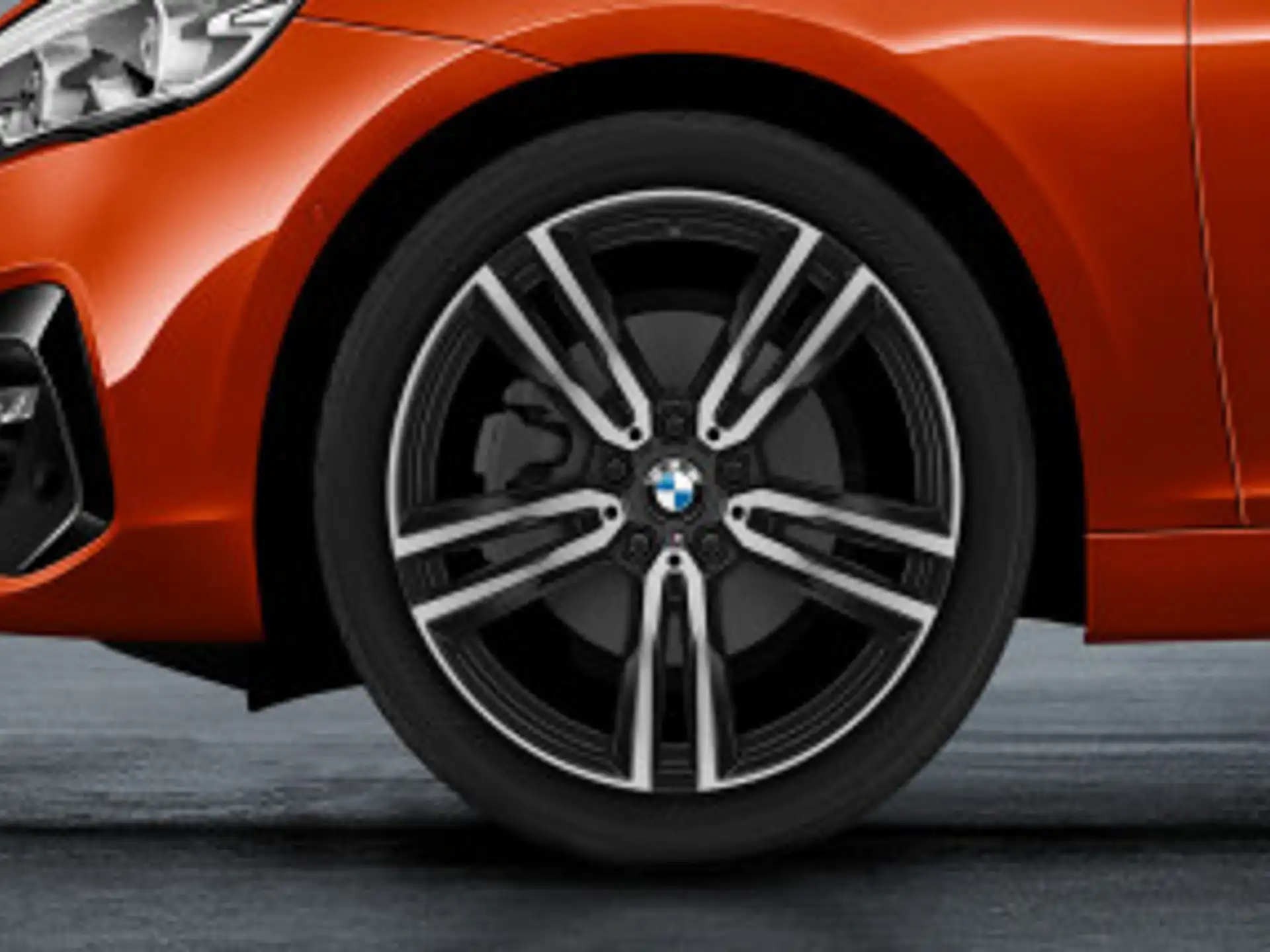BMW Alufelge Doppelspeiche 766M schwarz matt/glanzgedreht 8JX19 ET57 2er F45/46