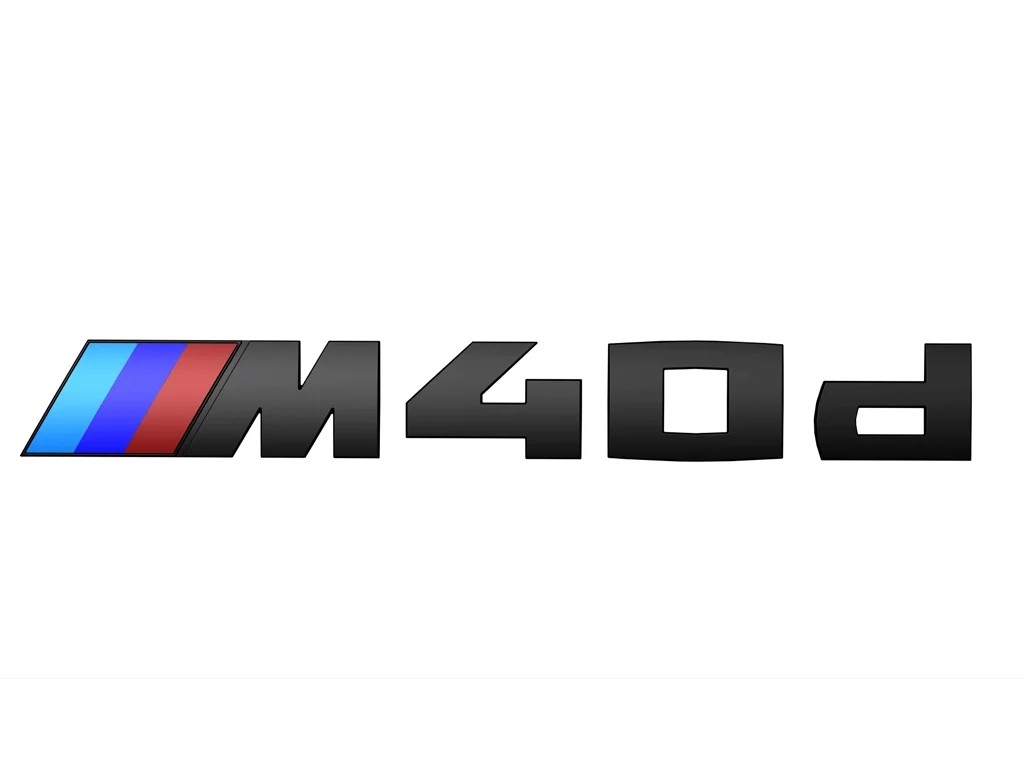BMW Schwarz lackierte Schriftzug M40d für X4 G02