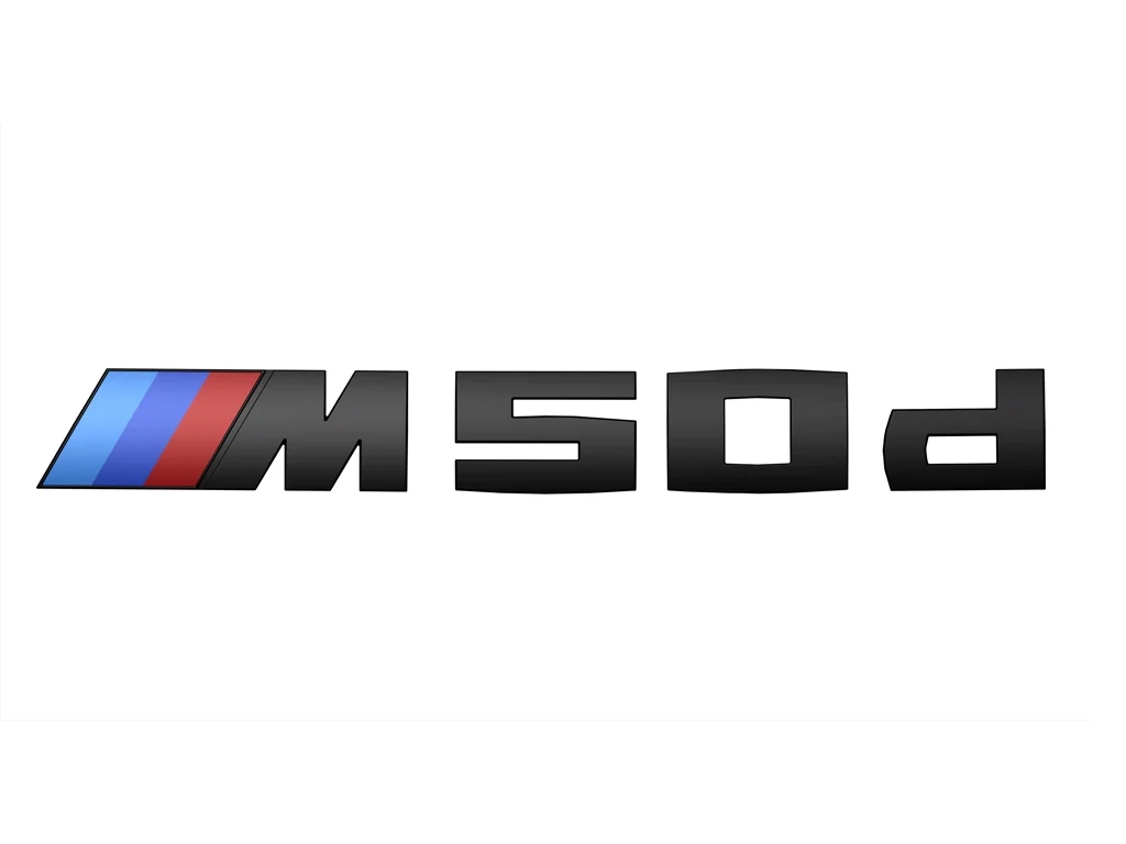 BMW Schwarz lackierte Schriftzug M50d für X6 G06