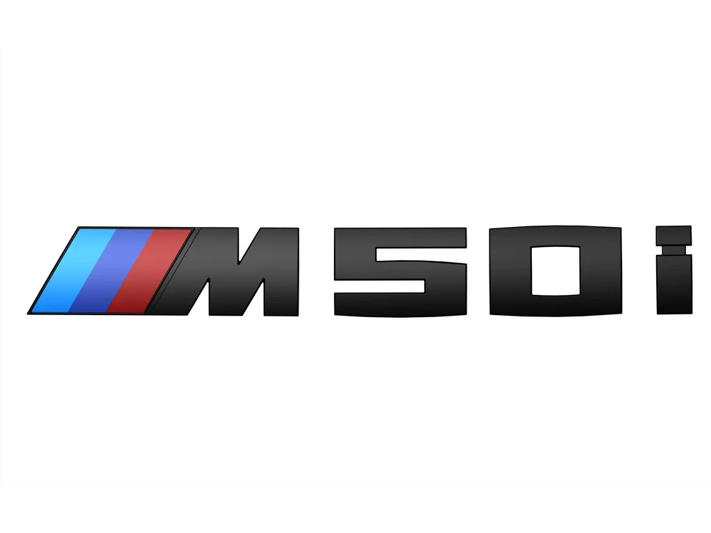 BMW Schwarz lackierte Schriftzug M550i für X7 G07