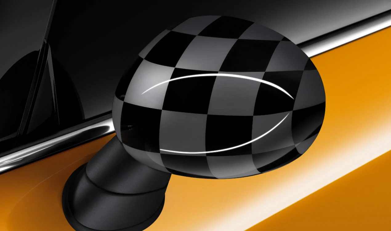 MINI Abdeckung Spiegel Checkered Flag schwarz grau F54 F55 F56 F57 R60 R61