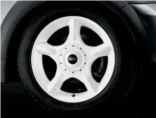 MINI Alufelge 5 Star 83 6,5J x 16 ET 48 Weiß Vorderachse / Hinter