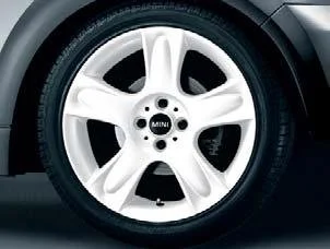 MINI Alufelge 5 Star Bullet 91 7J x 17 ET 48 Weiß Vorderachse / Hinterachse