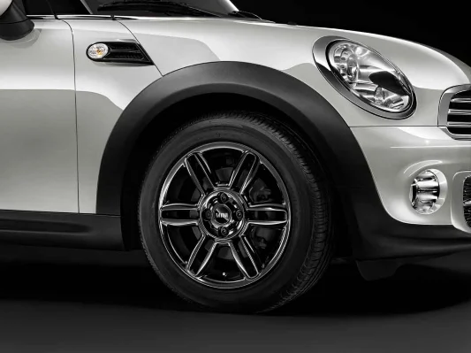 MINI Alufelge 6 Star Twin Spoke R119 6,5J x 16 ET 48 Schwarz glänzend Vorderachse / Hinterachse