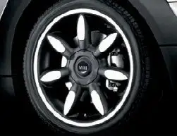 MINI Alufelge Night Spoke 106 silber/glanzgedreht 7J ET48 R50/R52