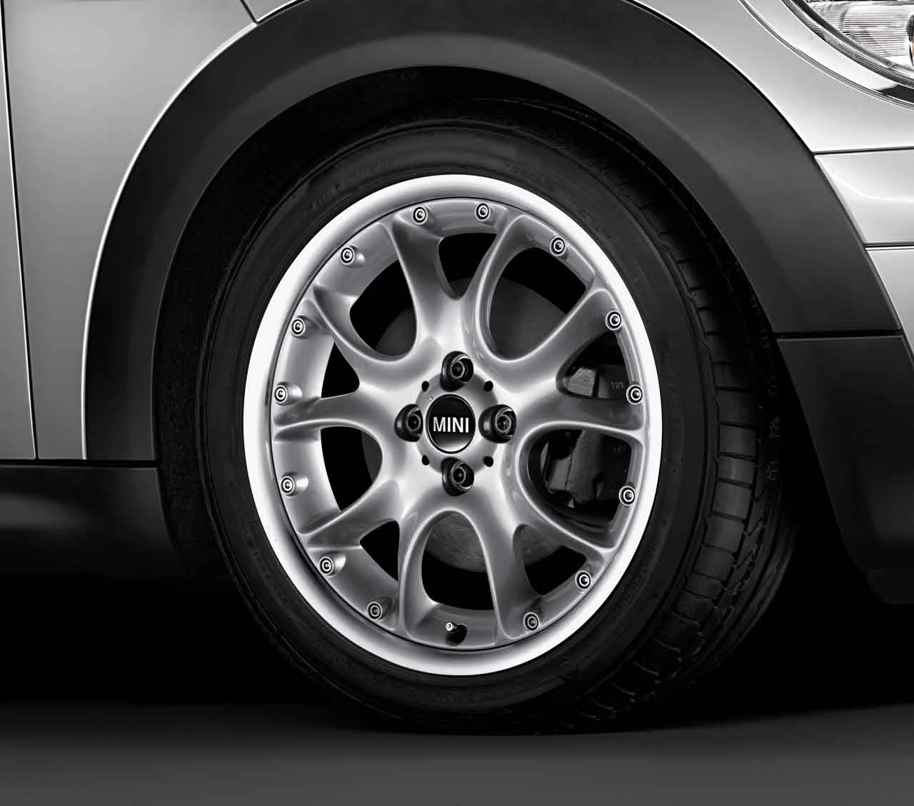 MINI Alufelge Web Spoke Composite 98 7J x 17 ET 48 Silber Vorderachse / Hinterachse