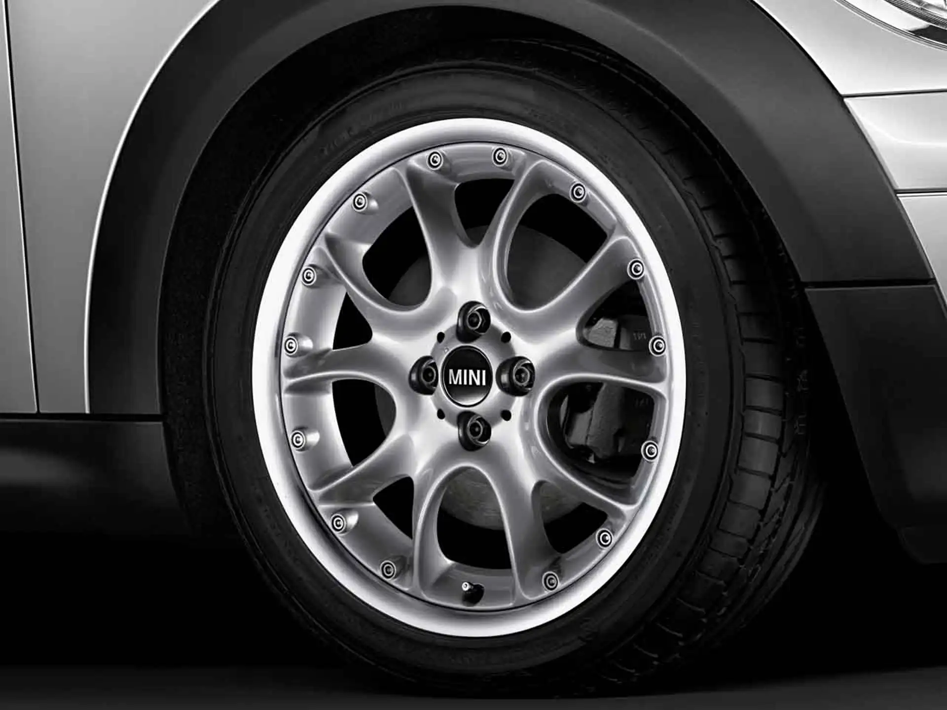 MINI Alufelge Web Spoke Composite 98 7J x 17 ET 48 Silber Vorderachse / Hinterachse
