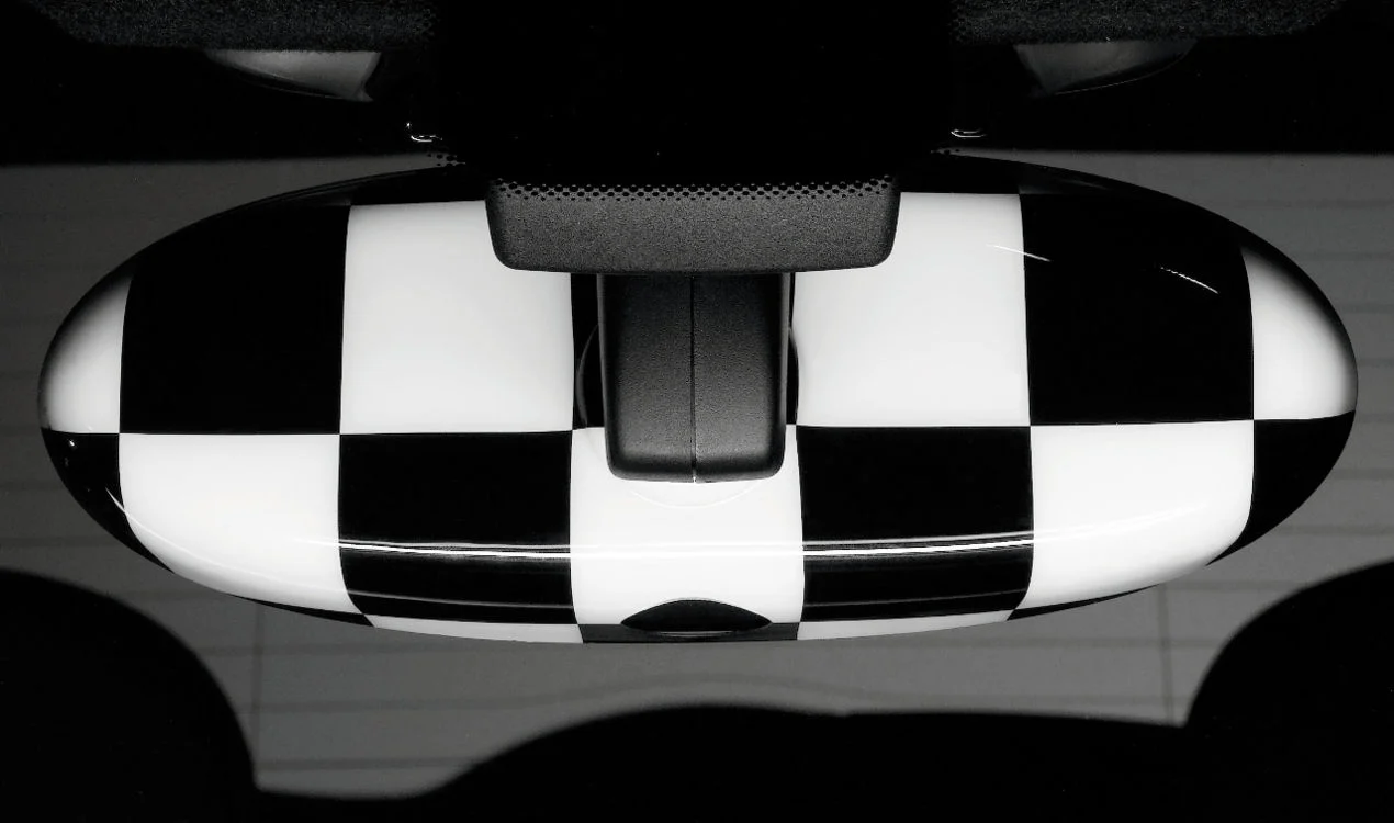 MINI Innenspiegelkappe Checkered Flag R55 R56 R57 R60 R61