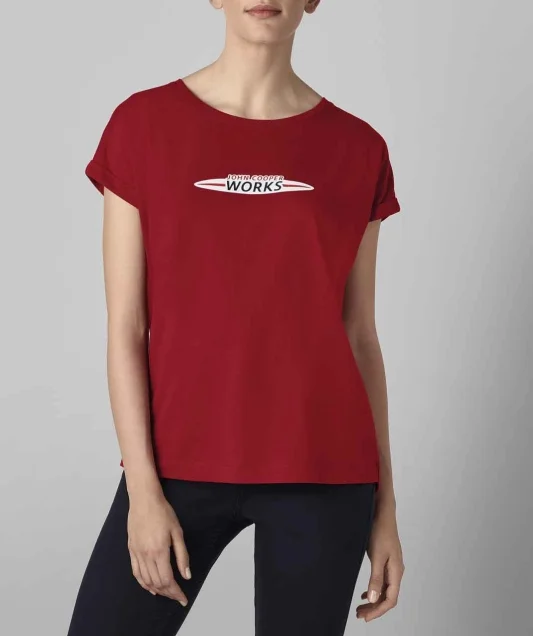 MINI JCW Logo T-Shirt Damen chili red