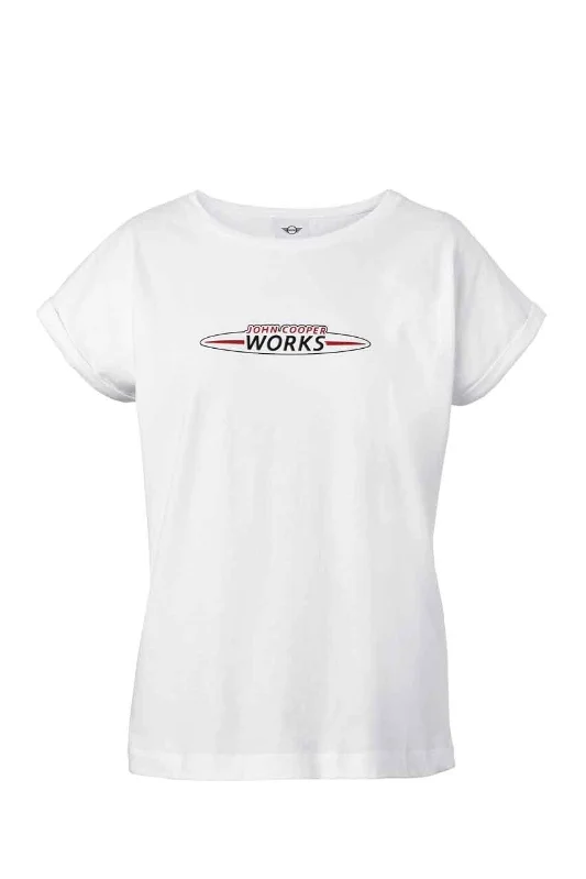 MINI JCW Logo T-Shirt Damen weiß
