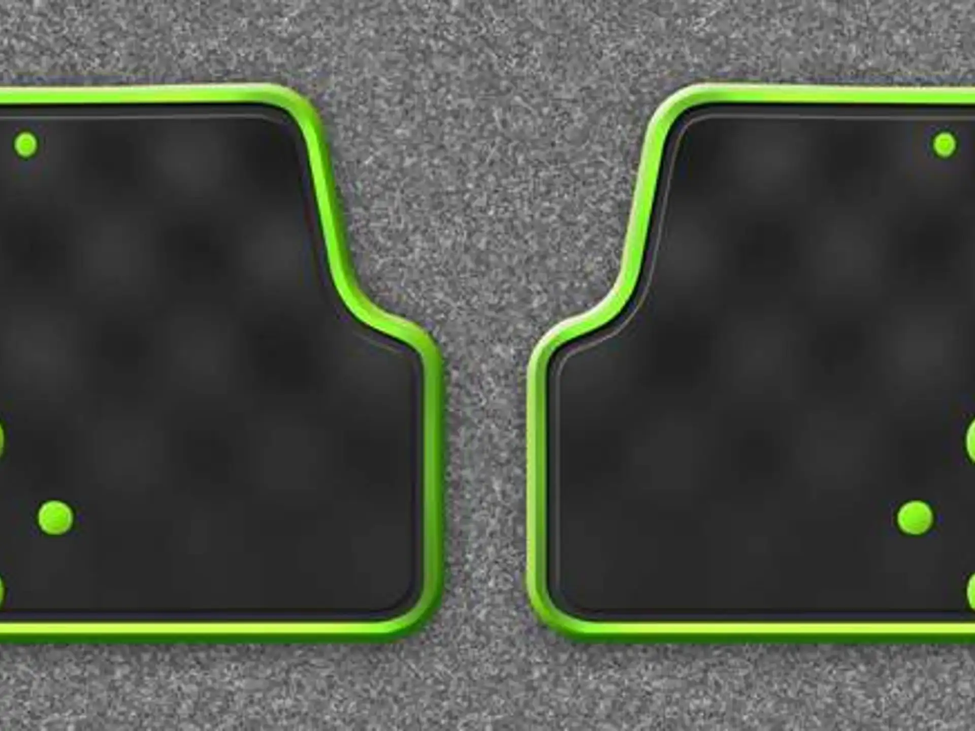 MINI Satz Gummimatten Vivid Green hinten