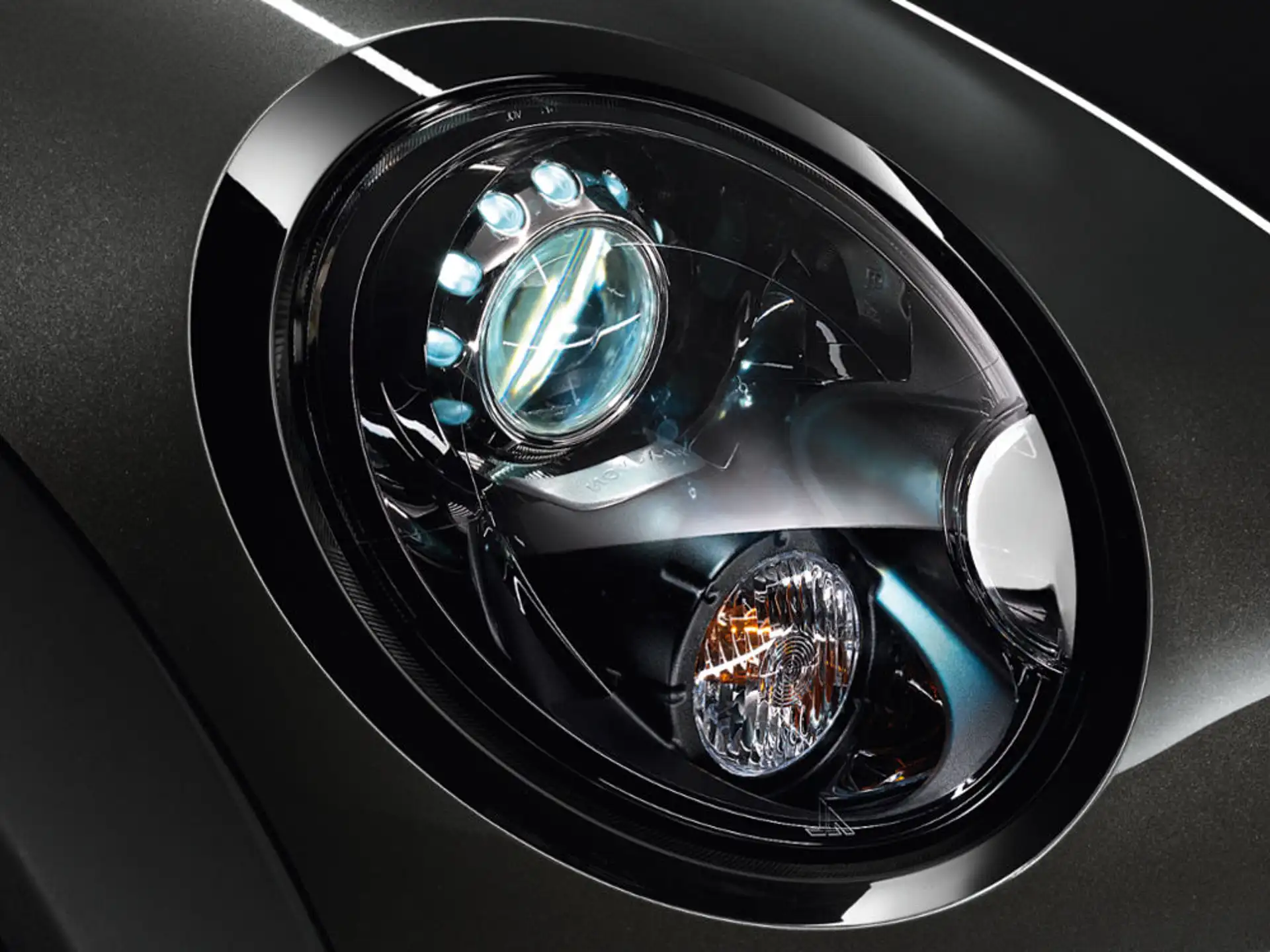 MINI Scheinwerfer-Zierring schwarz R55 R56 R57 R58 R59