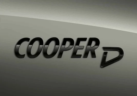 MINI Schriftzug Cooper D Piano Black F54, F55, F56, F57, F60