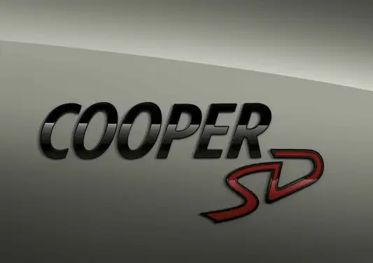 MINI Schriftzug Cooper SD Piano Black F54, F55, F56, F57, F60
