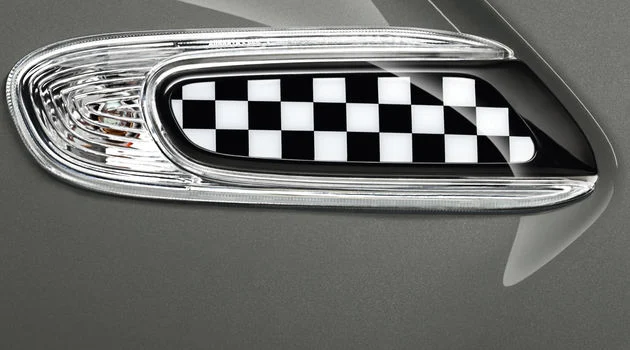 MINI Zierblendenset mit Pad Checkered Flag schwarz / weiß F55 F56 F57