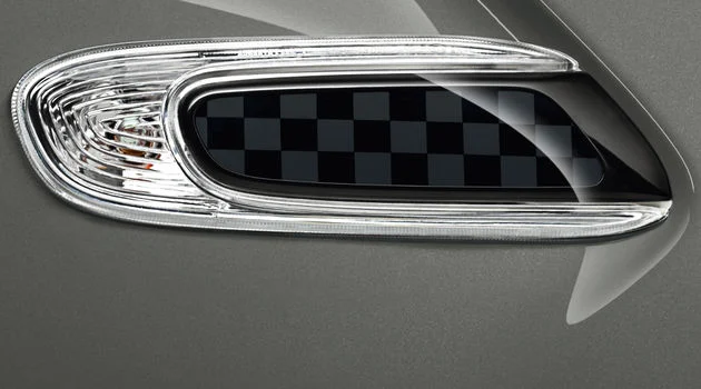 MINI Zierblendenset mit Pad Checkered Flag schwarz / grau F55 F56 F57
