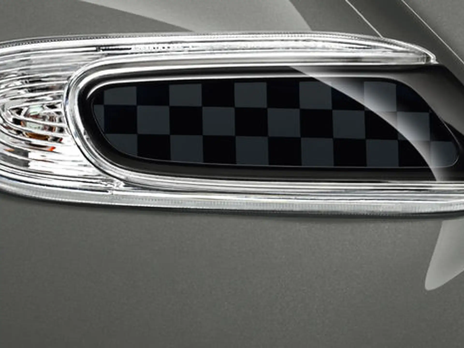 MINI Zierblendenset mit Pad Checkered Flag schwarz / grau