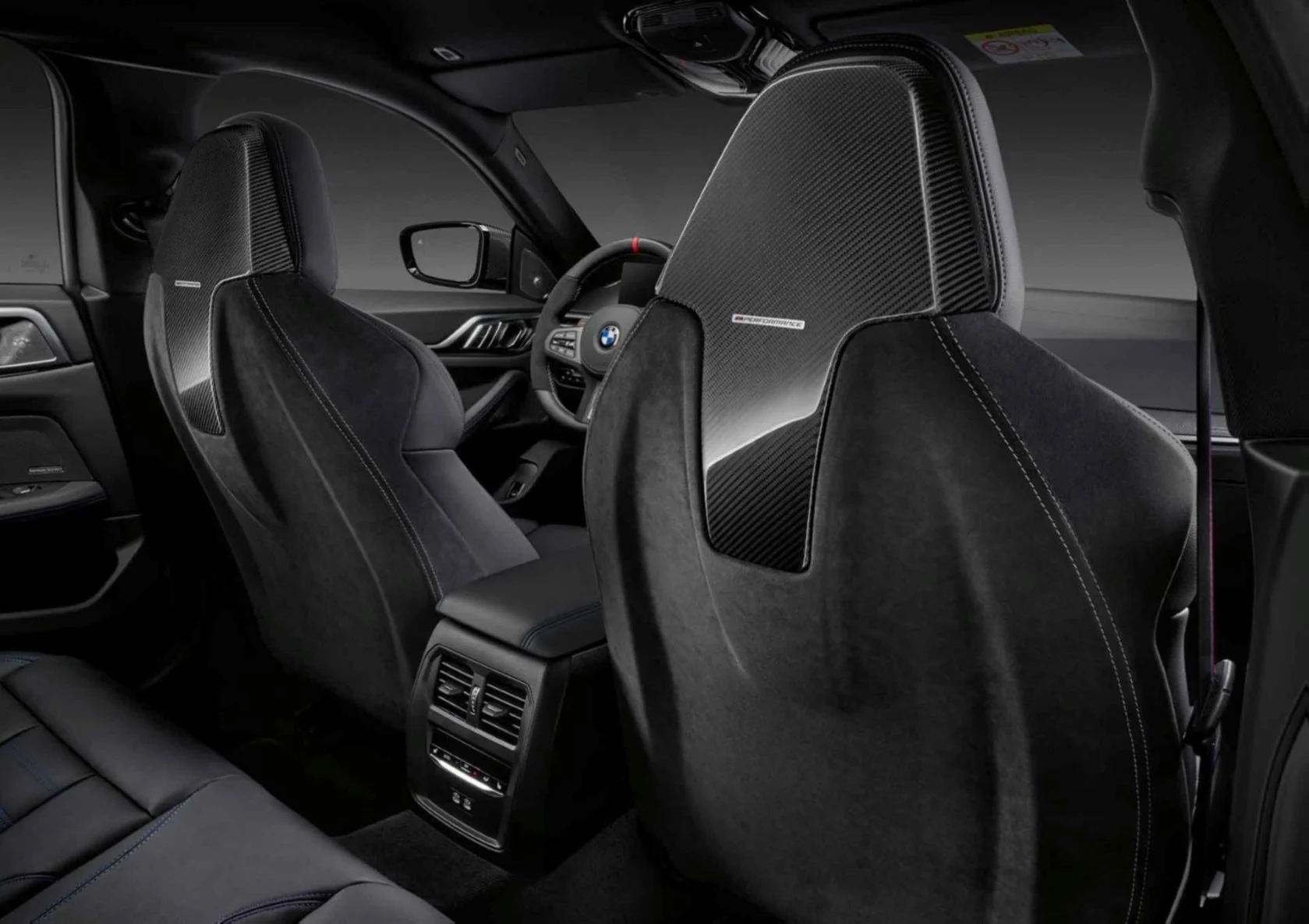 BMW M Performance Sitzrückenschale Alcantara/Carbon hochglanz klappbar 2er G42 4er G22 M4 G82 G83 8er G14 G15 