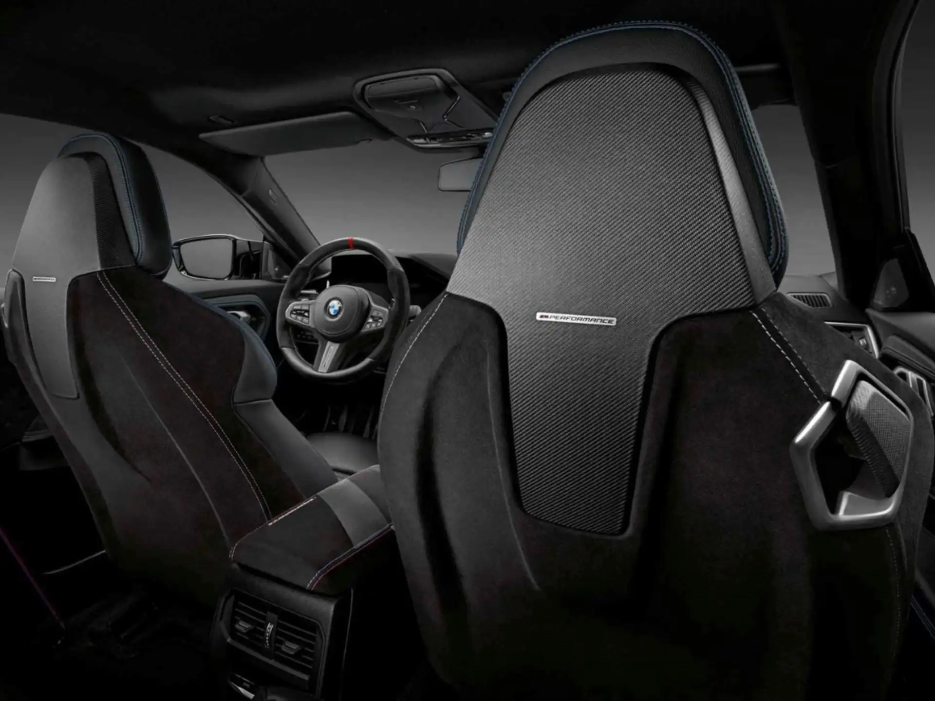 BMW M Performance Sitzrückenschale Alcantara/Carbon offenporig klappbar 2er G42 4er G22 M4 G82 G83 8er G14 G15
