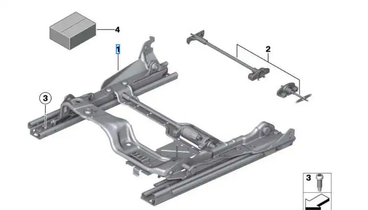 BMW Sitzschiene links 52107383169