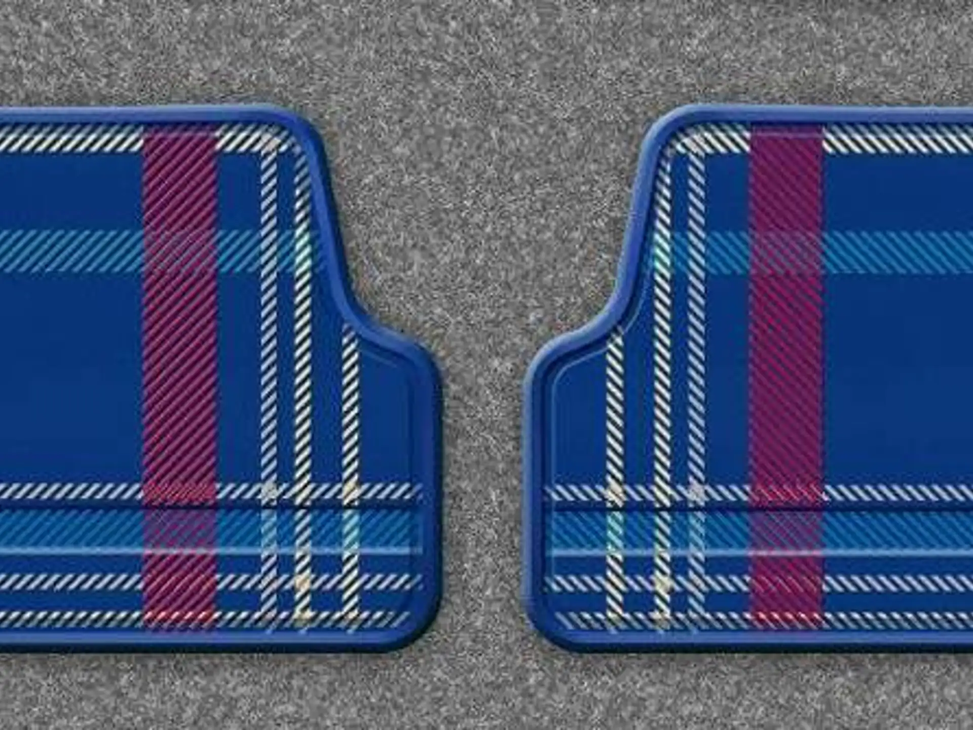 MINI Satz Gummimatten in Blue hinten