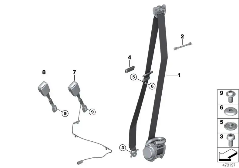 BMW Untergurt vorn F90 G11 G12 G30 G31 G32 72117359090
